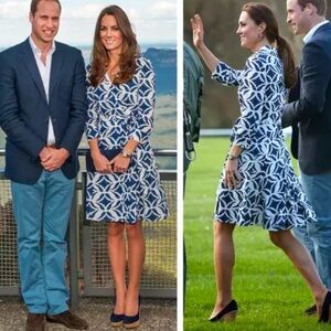 Diane Von Furstenberg Patrice dress in ikat. Kate Middleton.